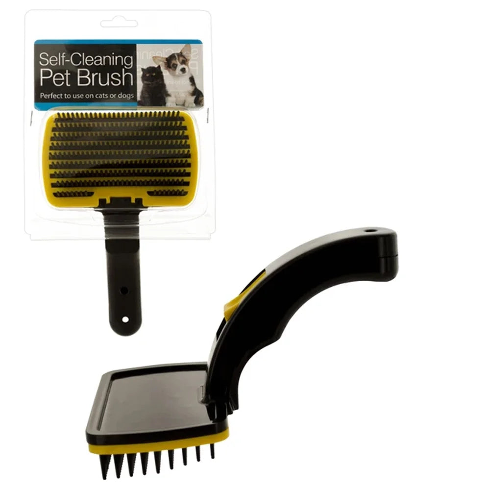 Self Cleaning Slicker Brush Dog Cat Pet Grooming Brush Shedding Brush Comb Rake